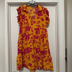 Umgee Mango and Pink Dress